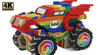 Most Creative - Make Coolest Batmobile Car From Magnetic Balls (Satisfying) | Magnet World Series