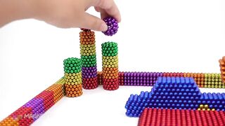 DIY - How To Build Swimming Pool Dinosaur From Magnetic Balls (Satisfying) | Magnet World Series