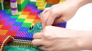 DIY - How To Build Hut House and Fish Pond From Magnetic Balls (Satisfying) | Magnet World 4K