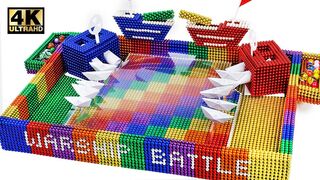 DIY - How To Make Marble Warship Battle Game from Magnetic Balls (Satisfying) | Magnet World 4K