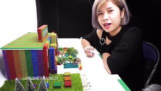DIY - How To Build Amazing School From Magnetic Balls ( Satisfying ) | Magnet World 4K