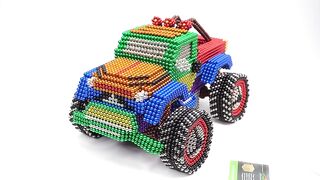 DIY - How To Make Color Off Road Car From Magnetic Balls ( Satisfying ) | Magnet World 4K