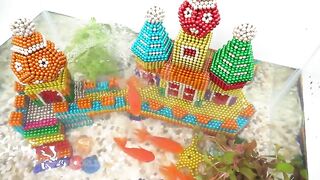 DIY - How To Decorate Aquarium with Magnetic Balls ( Satisfying ) | Magnet World 4K