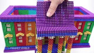 DIY - How To Build Rainbow White House From Magnetic Balls ( Satisfying ) | Magnet World 4K