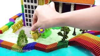 DIY - How To Build Rainbow House, River Around From Magnetic Balls ( Satisfying ) | Magnet World 4K
