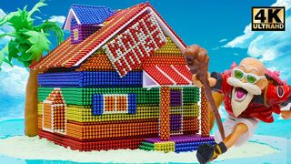 DIY - How To Build Kame House ( Dragon Ball ) From Magnetic Balls (Satisfying) | Magnet World 4K