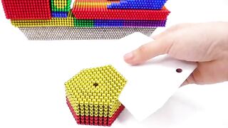 DIY - How To Make Fire Truck From Magnetic Balls ( Satisfying ) | Magnet World 4K