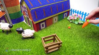 DIY - How To Build Macdonald Farm From Magnetic Balls ( Satisfying ) | Magnet World 4K