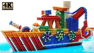 DIY How To Make Marine Rescue Ship From Magnetic Balls (Satisfying) | Magnet World 4K