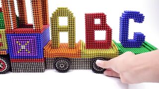 DIY - How To Make ABC Train From Magnetic Balls (Satisfying and Relax) | Magnet World 4K