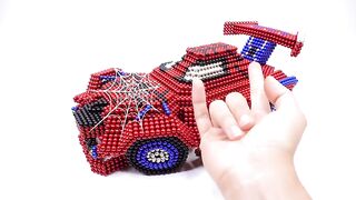 DIY How To Make Spider Man Car From Magnetic Balls ( Satisfaction ) | Magnet World 4K