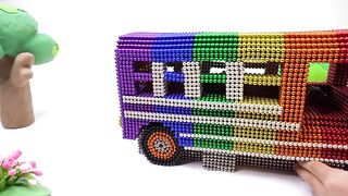 How To Make School Bus From Magnetic Balls ( Satisfying and Relax ) | Magnet World 4K
