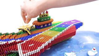 DIY - How To Make Aircraft Carrier From Magnetic Balls ( Satisfaction  ) | Magnet World 4K