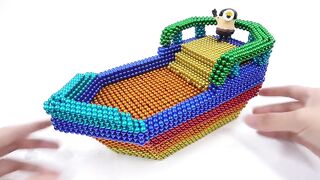 ASMR - DIY How to make Pirate Ship with Magnetic Balls, Slime Satisfaction 100%  | Magnet World 4K