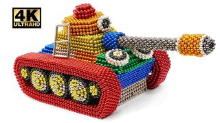 DIY - How To Make Battle Tank with Magnetic Balls Satisfaction 100% (ASMR) | Magnet World 4K
