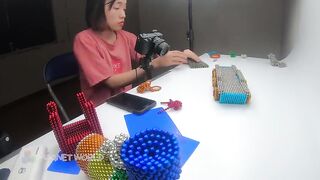 DIY- How To Make Rocky Mountain Train with Magnetic Balls (ASMR) | Magnet World 4K