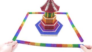 DIY - How To Make Lovely Rainbow Temple in Lake (ASMR) | Magnet World 4K