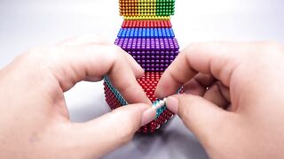 DIY - How To Make Rainbow Ship with MagneticBalls, Slime (ASMR)  | Pixel Art by Magnet World 4K