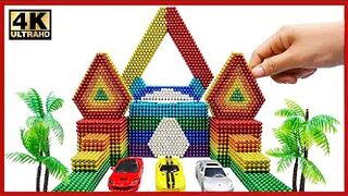 DIY - Beautiful Villa House, Amazing Construction with Magneticballs  | Pixel Art by Magnet World 4K