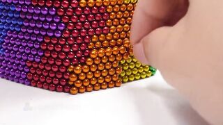 DIY - How To Make Rainbow Waterfall With Magnetic Ball, Slime (ASMR) | Pixel Art by Magnet World 4K