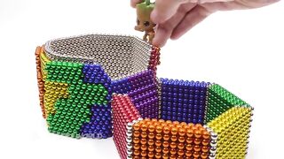 DIY - How To Make Rainbow Waterfall With Magnetic Ball, Slime (ASMR) | Pixel Art by Magnet World 4K