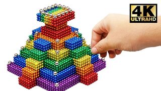 DIY How To Make Rainbow Mayan Temple With 10000 Magnetic Balls (ASMR)  | Magnet World 4K
