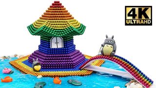 DIY - How To Make Beautiful Rainbow Pagoda with Magnetic Balls, Slime (ASMR) | Magnet World 4K