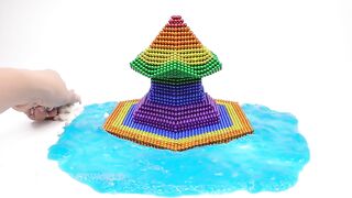 DIY - How To Make Beautiful Rainbow Pagoda with Magnetic Balls, Slime (ASMR) | Magnet World 4K