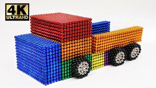 ASMR - Magnetic balls 100% Satisfaction, How to make Truck Car | Magnet World 4K