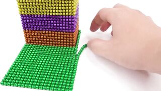 ASMR - How To Make  House in The Middle of The River with Magnetic Balls, Slime | Magnet World 4K