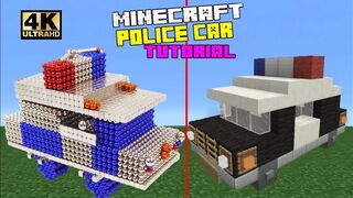 Minecraft in Real Life, How to Make Police Car with Magnetic Balls (ASMR) | Magnet World 4k