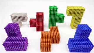 Tetris game with Magnet Balls | Magnet World 4k