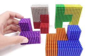 Tetris game with Magnet Balls | Magnet World 4k