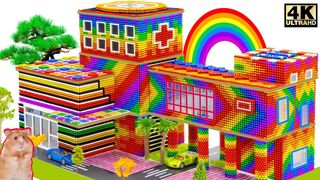 Satisfying With Manget Balls | Build Rainbow Hospital 10000 Rooms has Helicopter Parking Space