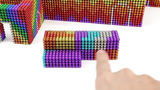 Satisfying And Relax With Manget Balls | Build Rainbow Temple Has Beautiful Stair For Lovely Hamster
