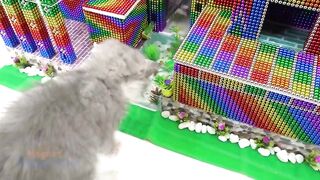 Satisfying Video With Magnet Balls | Build Amazing Double Mansion House with Fish Pond For Pets