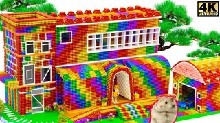 Satisfying and Relaxation with Magnet Balls | Build Mega Mansion House Has Garage For Hamster
