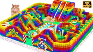 DIY - Build Most Beautiful Hamster Maze With Slide Swimming Pool From Magnetic Balls ( Satisfying )