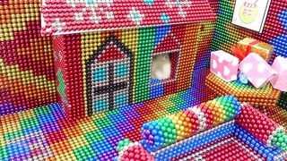 DIY Miniature Magnetic Balls House - Build Santa Room For Hamster From Magnetic Balls ( Satisfying)