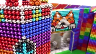 Dogs and Cats Live Together - DIY Playground House For Puppy and Cats From Magnetic Balls Satisfying