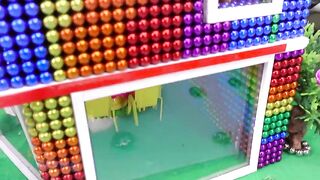 DIY - Build Mega Rainbow Villa And Luxury Swimming Pool From Magnetic Balls ( Satisfying )