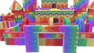 DIY - Build Beautiful Castle Has Rainbow Playground For Cats With Magnetic Balls (Satisfying)