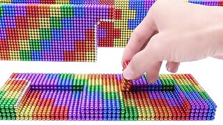 Build Miniature Minecraft Mansion House And Swimming Pool Goldfish From Magnetic Balls Satisfying