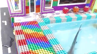 DIY - Build Most Beautiful Swimming Pool And Mud Dog House From Magnetic Balls ( Satisfying )