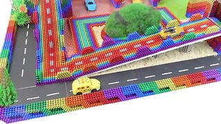 DIY - Build Miniature Maze Car Parking Garage From Magnetic Balls (Satisfying) - Magnet Satisfying