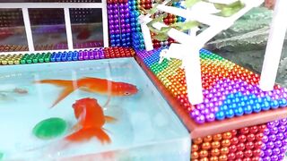 Build Most Beautiful Swimming Pool And Mansion Hamster House From Magnetic Balls ( Satisfying )