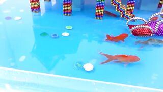Build Japanese House Has Water Slide and Swimming Pools For Hamster From Magnetic Balls (Satisfying)