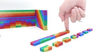 Build Rainbow Mud Crocodile House Has Fish Pond From Magnetic Balls ( Satisfying)| Magnet Satisfying
