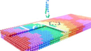 DIY - Build Rainbow Water Park Has Castle and Swimming Pool From Magnetic Balls ( Satisfying )