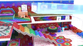 DIY Miniature House | How To Make Magnetic Balls House with Bedroom, Kitchen, Living room, Mega pool
